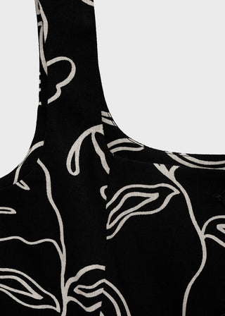 Chaleco de Botones con Estampado Floral