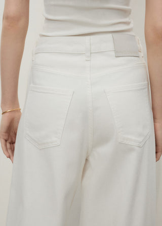 Jeans Wide Leg Talle Alto con Bolsillos