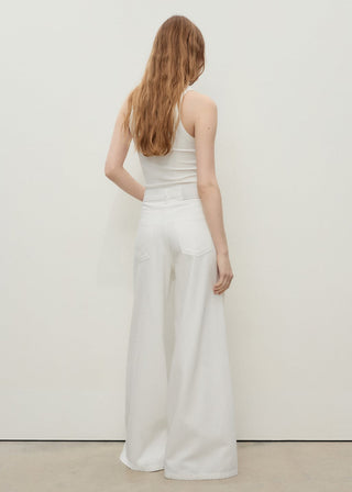 Jeans Wide Leg Talle Alto con Bolsillos