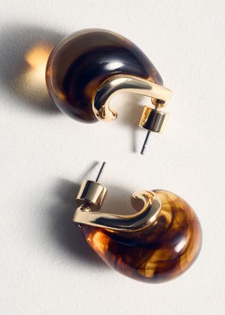 Aretes Gotas de Resina