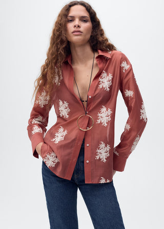 Camisa Manga Larga con Bordado