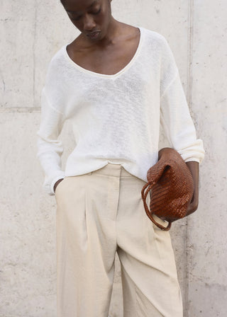 Pantalón Wide Leg con Detalle de Pinzas.
