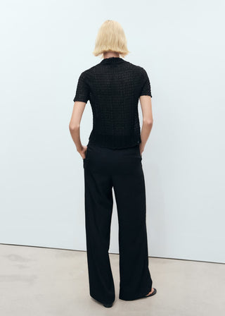 Pantalón Wide Leg con Detalle de Pinzas.