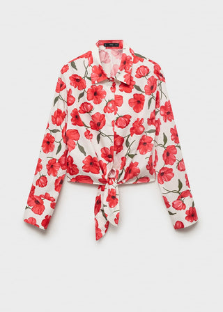 Camisa Manga Larga con Estampado Floral