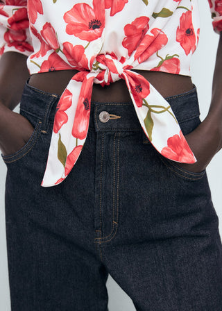 Camisa Manga Larga con Estampado Floral
