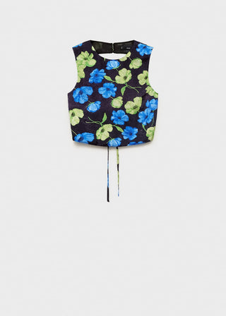 Blusa con Espalda Descubierta Estampado