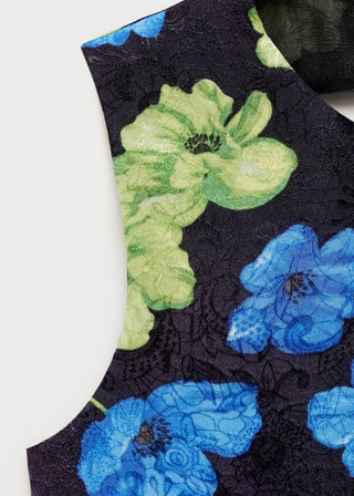 Blusa con Espalda Descubierta Estampado