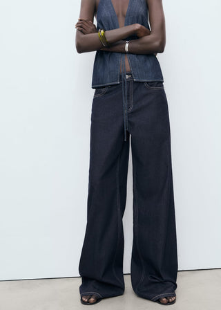 Jeans Wide Leg Talle Bajo.