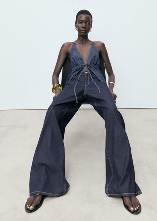 Jeans Wide Leg Talle Bajo.