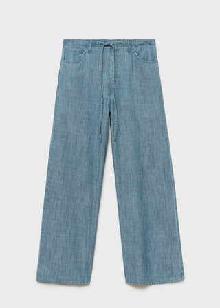Jeans Wide Leg con Cinturón.
