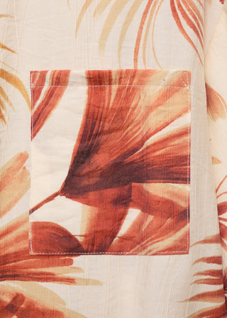 Camisa Manga Larga con Estampado de Palmera