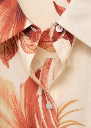 Camisa Manga Larga con Estampado de Palmera
