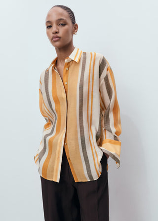 Camisa Manga Larga de Rayas.