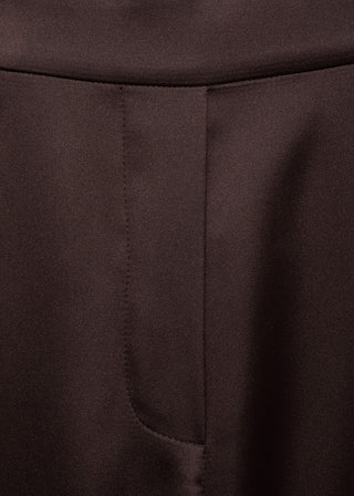 Pantalón de Satén con Raya a Contraste