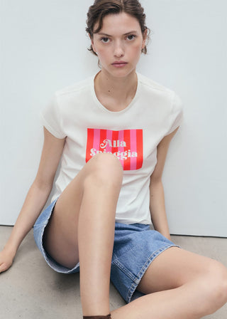 Camiseta Manga Corta con Gráfico