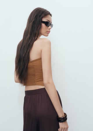 Blusa Asimétrica con Escote Palabra de Honor