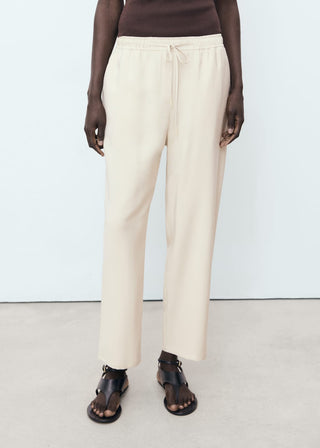 Pantalón Crop con Cintura Elástica