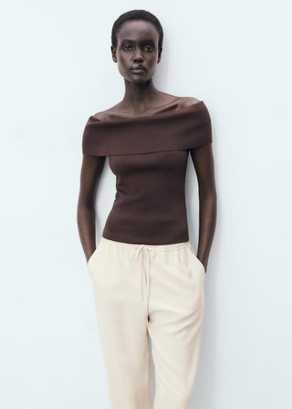 Pantalón Crop con Cintura Elástica