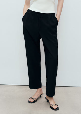 Pantalón Crop con Cintura Elástica