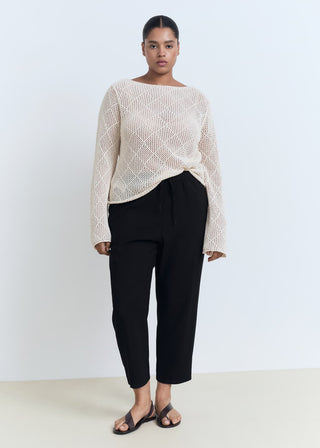 Pantalón Crop con Cintura Elástica
