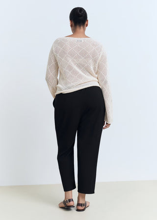 Pantalón Crop con Cintura Elástica