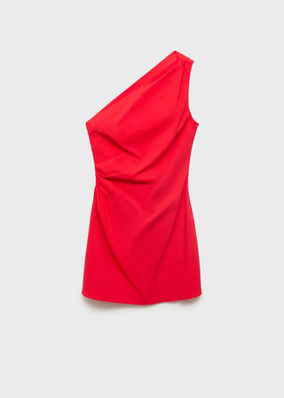 Vestido Corto Cuello Asimétrico