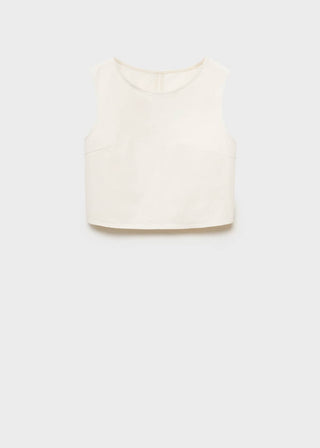 Blusa Crop Denim con Hebilla