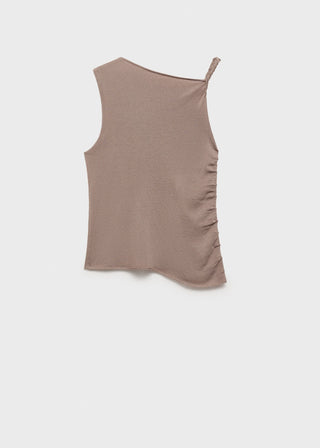 Blusa de Tirantes con Detalle Asimétrico