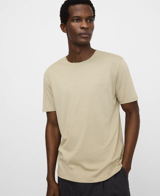 Camiseta Manga Corta con Logo Bordado