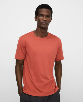 Camiseta Manga Corta con Logo Bordado