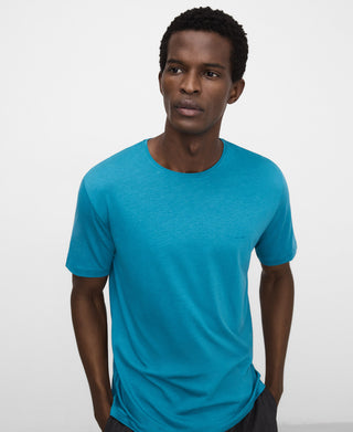 Camiseta Manga Corta con Logo Bordado