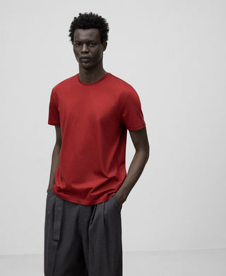 Camiseta Manga Corta con Logo Bordado