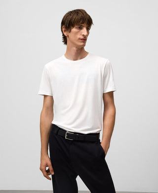 Camiseta Manga Corta con Logo Bordado