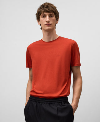 Camiseta Manga Corta con Logo Bordado