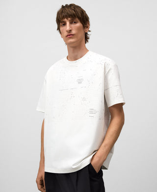 Camiseta Manga Corta con Estampado Mapa