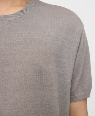 Camiseta Manga Corta con Detalle Canalé