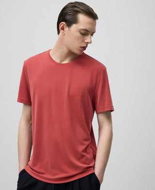 Camiseta Manga Corta con Logo Bordado