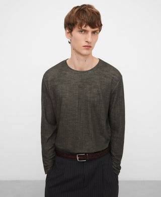 Camiseta Manga Larga con Logo Bordado