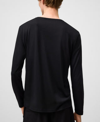 Camiseta Manga Larga con Logo Bordado