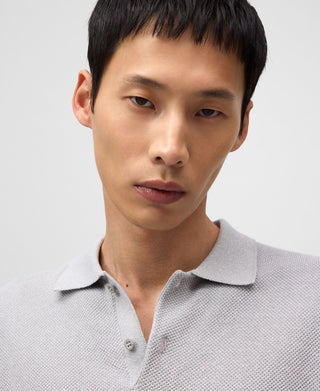 Polo Manga Corta de Canalé con Logo