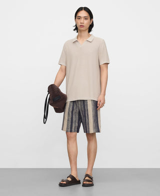 Polo Manga Corta Cuello V Tejido Canalé