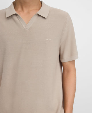Polo Manga Corta Cuello V Tejido Canalé