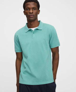 Polo Manga Corta con Logo de Algodón