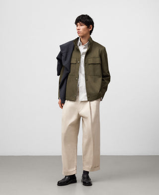 Chaqueta de Antelina con Bolsillos