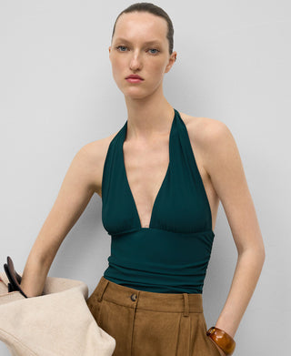 Traje de Baño de una Pieza Escote Profundo