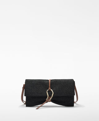 Bolso de Mano con Textura de Rafia