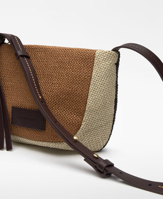 Bolso Bandolera de Rafia con Asa Austable