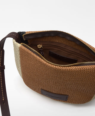 Bolso Bandolera de Rafia con Asa Austable