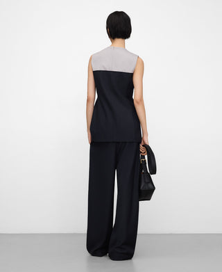 Blusa Efecto Doble Prenda con Bolsillos