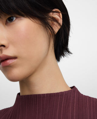 Blusa sin Mangas Cuello Alto de Crinkle